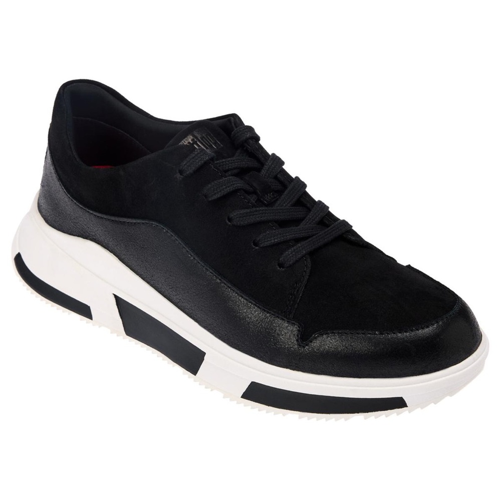 FitFlop Carita sneakers in black with a white sole athletic women’s size 7.5